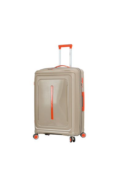 Lee Cooper Large extendable trolley LC33403, 77x51x30 cm, polypropylene, lock, 4 wheels 360°, gold