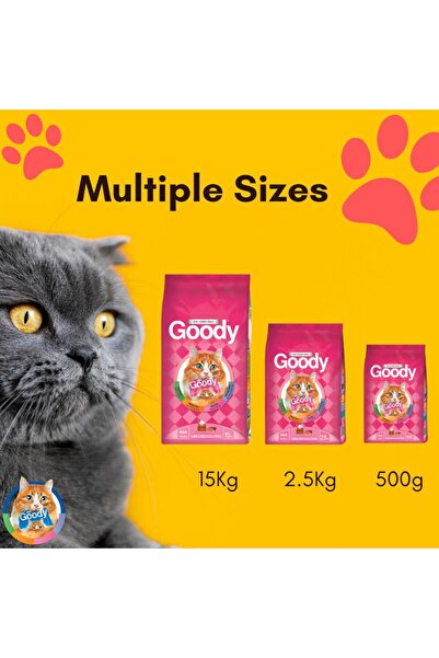 Goody CAT FOOD - Premium Cat Dry Food, Lamb and Rice Flavor - 500g