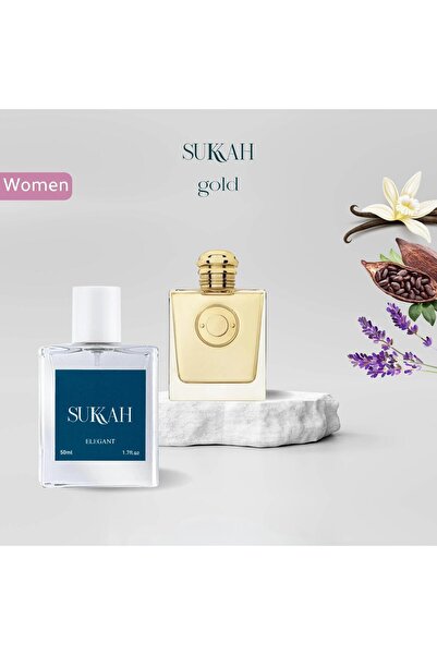 SUKKAH Parfüm Gold EDP 50ML | Vanilya, Lavanta, Kakao, Zencefil