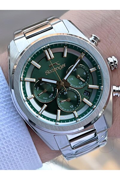Slazenger Italian Design Bracelet Gift 2 Years Warranty 10 Atm Steel Men's Wristwatch Esl.Y2554.6