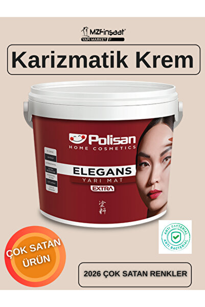 Polisan Elegans Extra Yarı Mat Küf Önleyici İç Cephe Boyası Karizmatik Krem