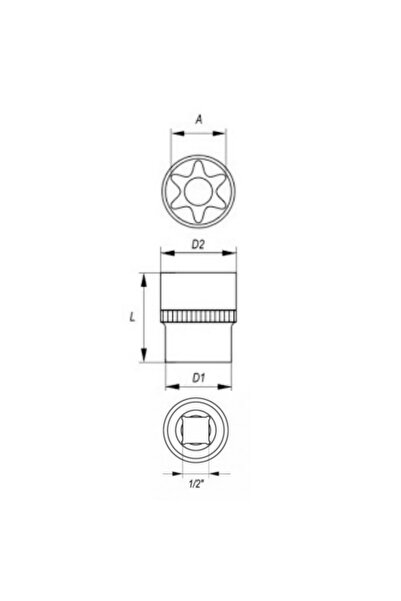 Topmaster Impact Torx Socket Bit Set 8 pcs CR-Mo TMP 338800
