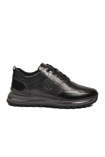 Voyager Black Genuine Leather Lace-Up Men's Sneaker M112 m