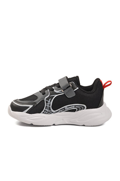 Slazenger Black Red Velcro Boys' Sports Shoes Kelsy F