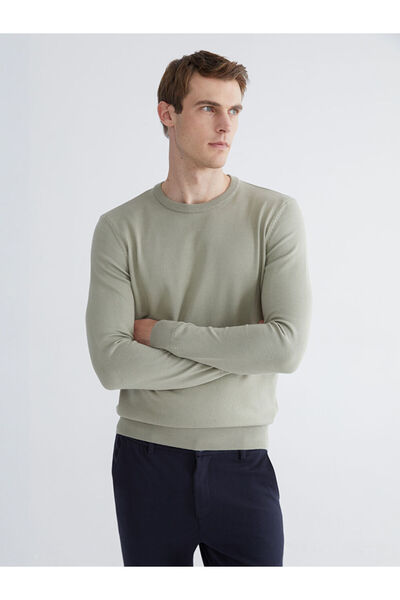 LC Waikiki Rmz Gi̇yi̇m Farkiyla Zero Roba Collar Men's Knitwear Sweater