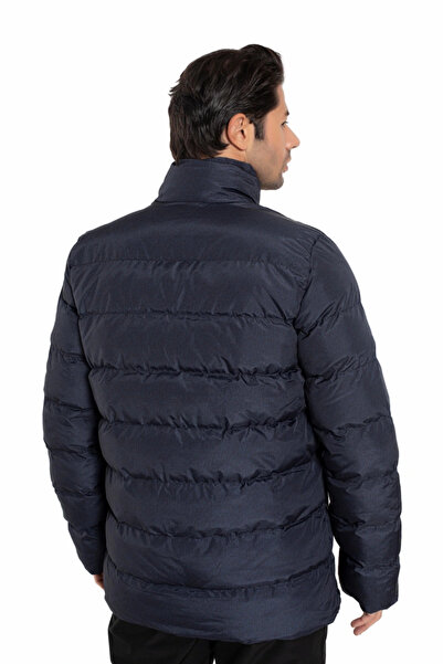 Crozwise Men's Padded Coat Navy Blue 5032-01