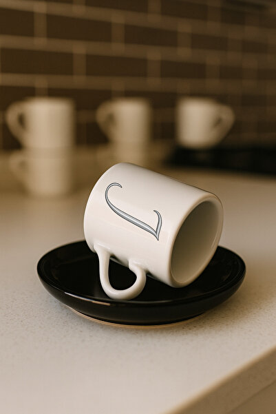 TREND YANKI Turkish Coffee Cup Initial Letter Printed