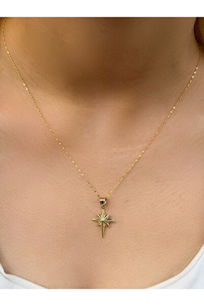 UZUNDAĞ KUYUMCULUK 14 Ayar Altın Küçük Kuzey Yıldızı Kolye