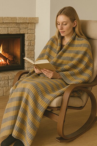 Lifya Wool Soft Blanket Single Size Beige Brown