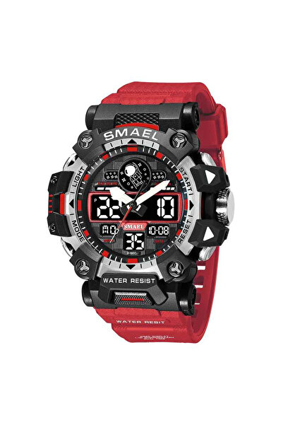 SMAEL Men's Military Sports Watch 50m Water Resistant – Analog-Digital LED Quartz, Multifunctional