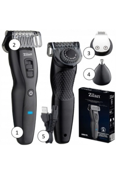 Zilan 4-in-1 ZLN 8719 Trimmer, LED Display, 60 min Runtime, Black