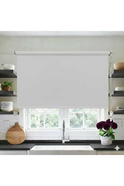 ARTELLA HOMETEX Düz Gri Stor Perde – İthal Mat – Özel Ölçü– Ücretsiz Montaj Seti