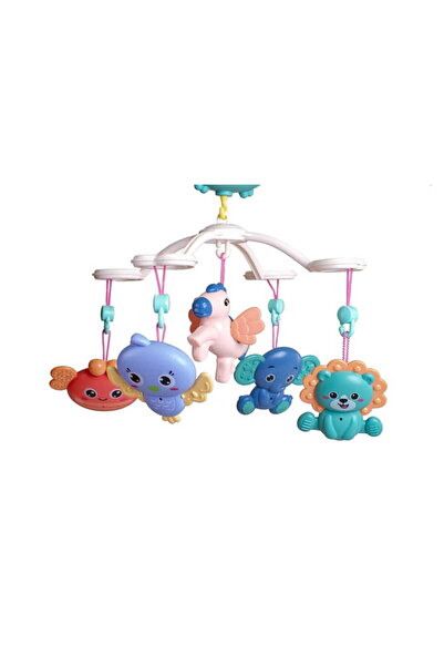 Doris Blue Penguin musical carousel with remote control and universal attachment, removable toys with rattle