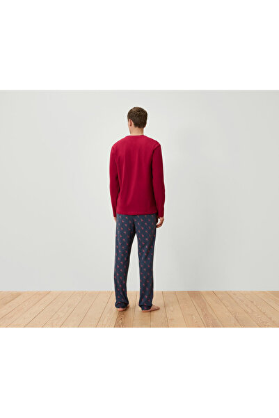 Tchibo Men's Pajamas, Red/Full. Printed m