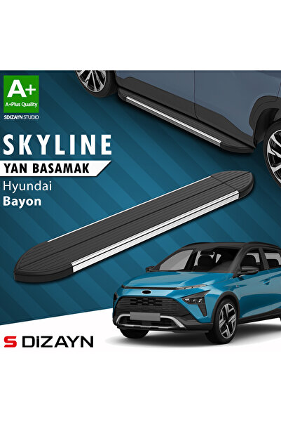 S Dizayn Hyundai Bayon Skyline Krom Yan Basamak 173 Cm 2021-2024 A+ Kalite HY...
