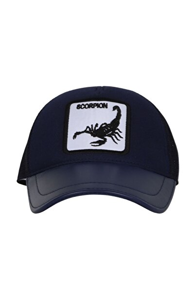 Bueno Shoes Blue Leather-Fabric-Scorpion Men's Hat 01Mspk1004