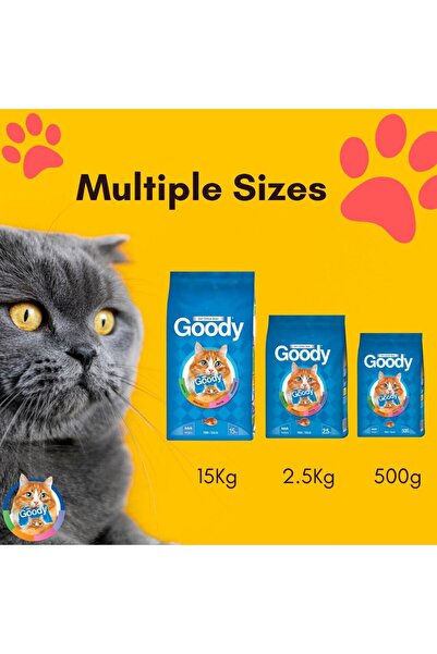 Goody Cat Food - Premium Dry Cat Food, Fish Flavor, 500g