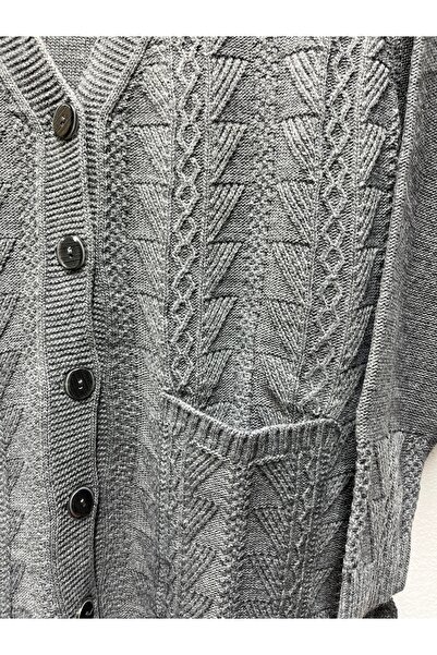 Rüya Hattuş Self-Patterned Mother's Jacket with Pockets