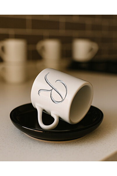 TREND YANKI Turkish Coffee Cup Initial Letter Printed