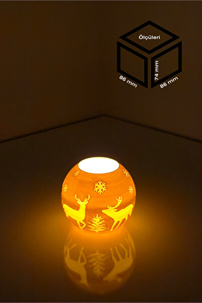 Filamentim حامل شموع مزخرف على شكل غزال الشتاء لعيد الميلاد رقم 2105N (يشمل إ...