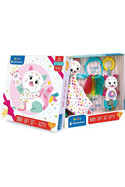 CLEMENTONI Baby gift set, multisensory development - rattles, teething rings and blanket