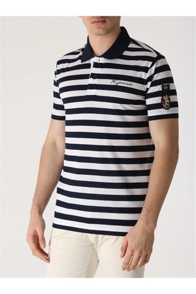 PAUL&SHARK MEN'S KNITTED POLOSHIRT C.WCOTTON