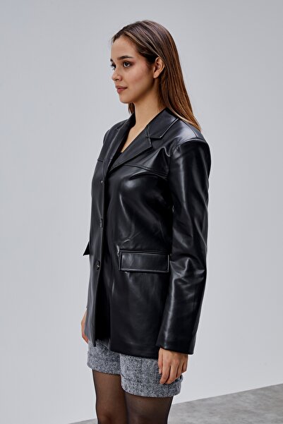 Bolivente Black Lined Leather Jacket