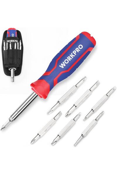 Workpro WP221306 15-IN-1 Çok Fonksiyonlu Değişken Uçlu Profesyonel Tornavida ...