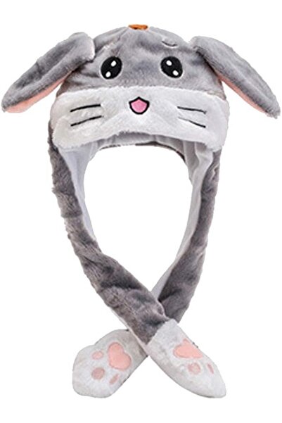 Generic A rabbit-shaped hat with a paw that moves the ears.
