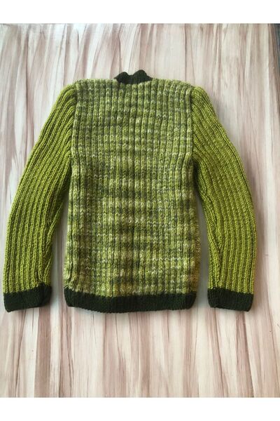 MOR TIRTIL Hand Knitted Green Children's Sweater