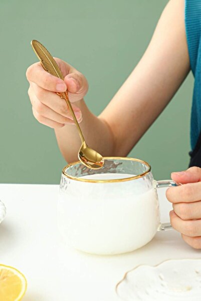 Milenay Decorative Tea Sugar Spoon, 6-Piece Dowry Set, with Feather and Bow Options