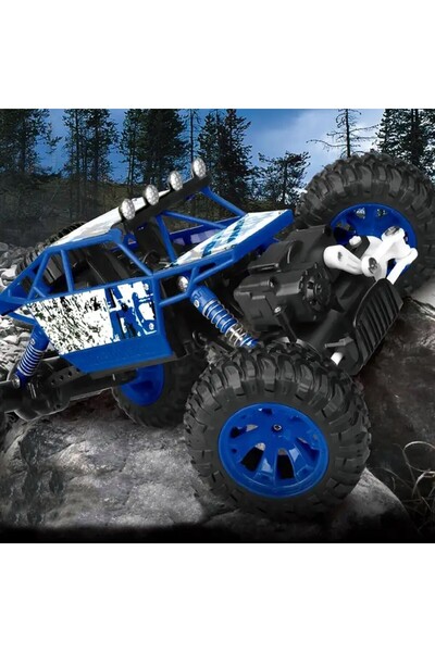 PROCART Off-road car with 2.4 G remote control, suspensions, 1:18 scale, rechargeable, blue