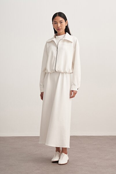 EBU Prive Γυναικείο Μπουφάν Interlock Bomber Ecru