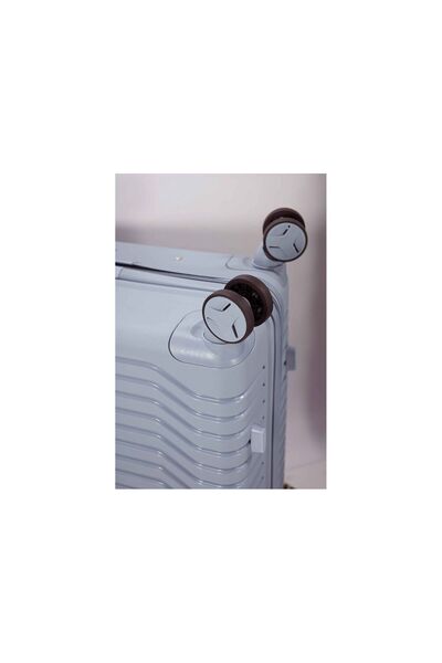 Benzi Troler de cabină BZ 5820, 55x33x20 cm, bagaj de mână, polipropilenă, încuietoare, 4 roți, albastru deschis