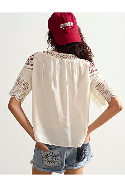 Sheya Shein short sleeve shirt, cream