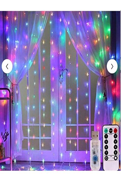 Efeg Askı Aparatlı Isınmaz Renkli Perde Işığı 300x300CM Kumandalı Çok Renkli ...