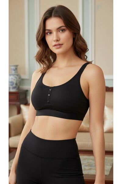 ACTRİS Rambo Bustier Crop Sports Bra with Cross Detachable Pads on the Back