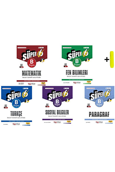 Nitelik Yayınları 6. Sınıf Süper B ( Başarı) Tüm Dersler Soru Bankası Seti 5 ...