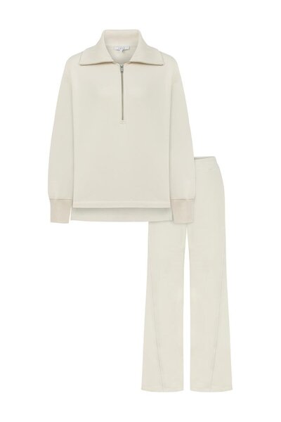 Jaya Fermuarlı Eşofman Takımı / Krem