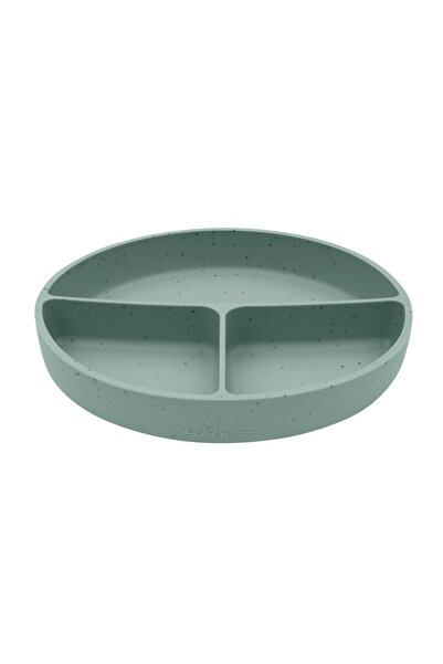 Kikka Boo Divided Plate with Suction Base for Babies 600 ml, Sage Green