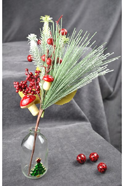 Qualitev زهرة اصطناعية للعام الجديد بطول 30 سم، زهرة زينة لرأس السنة الجديدة ...