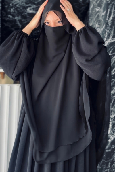 Nika Fashion Shaded Oval Souffle Long Length Hajj Umrah