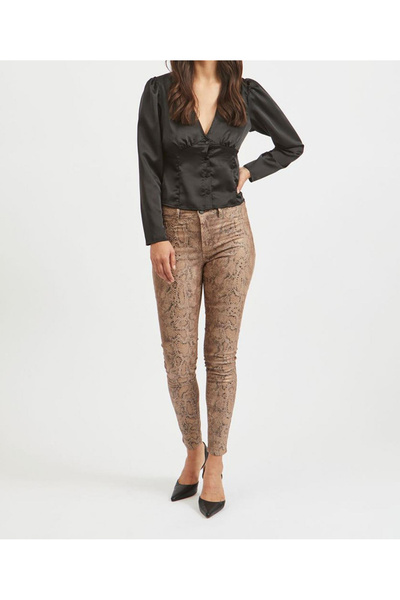 VILA Pants, Snake print