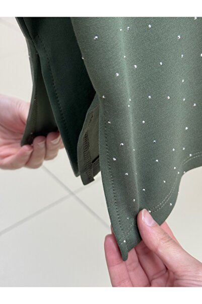 MİHRA STORE Fallon Tunic with Stone Pants Set-Ma5888 Khaki