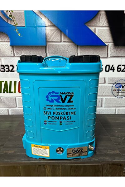 Ravza Makina Rvz 16 Lt Şarjlı Sıvı Püskürtme Pompası + Hortum & Tetik Set Hal...