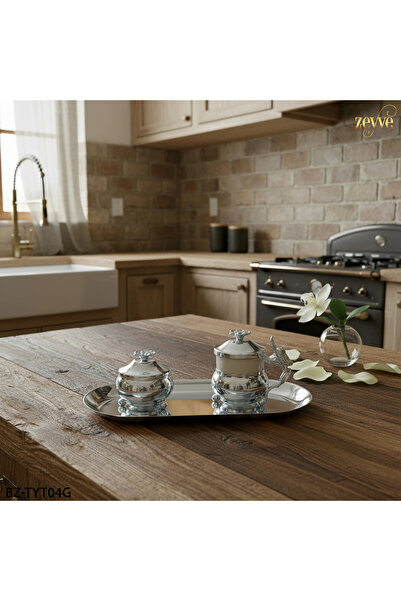Hinora Tepsili Damat Fincan Ve Lokumluk Set 23x10cm