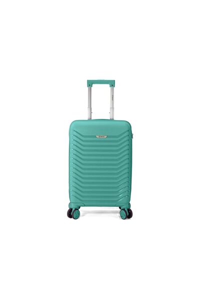 Benzi Troler mediu BZ 5820, 65x42x24, bagaj de cală, polipropilenă, cifru, 4 roți, turcoaz