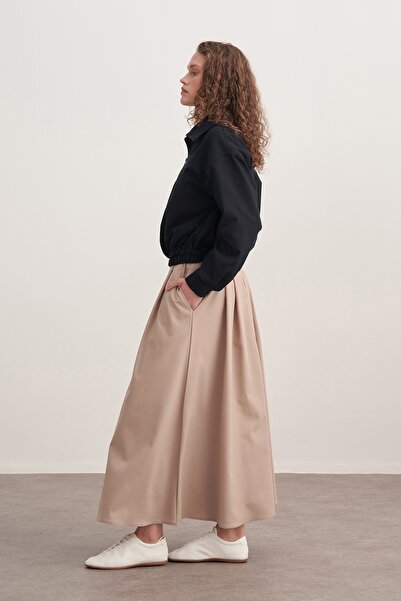 EBU Prive Women's Gabardine Bomber Jacket Black