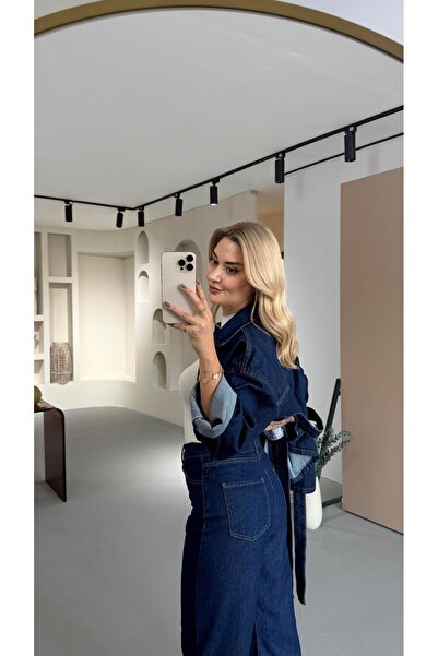 Sezgi Tekin Bf Straight Jean Suit with Flap Pocket Jacket
