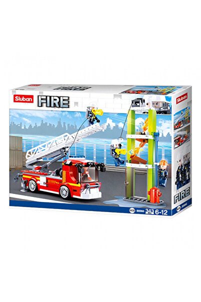 Sluban Fire Construction Set, 343 pieces, Fire Truck with Ladder